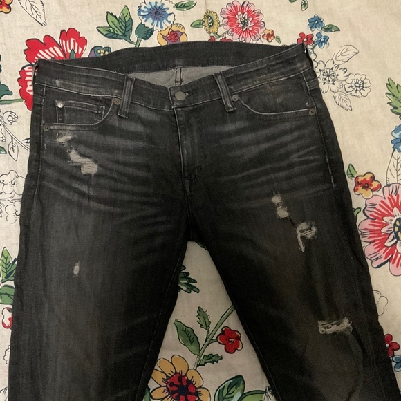 Denim & Supply Ralph Lauren Distressed Skinny Jeans Black Size 30 - Picture 1 of 12